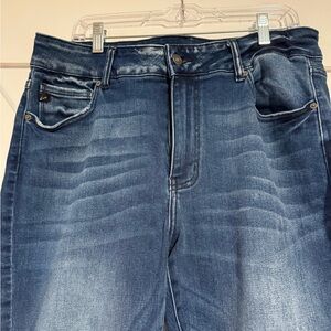 KanCan Blue Jeans with Faded Detailing